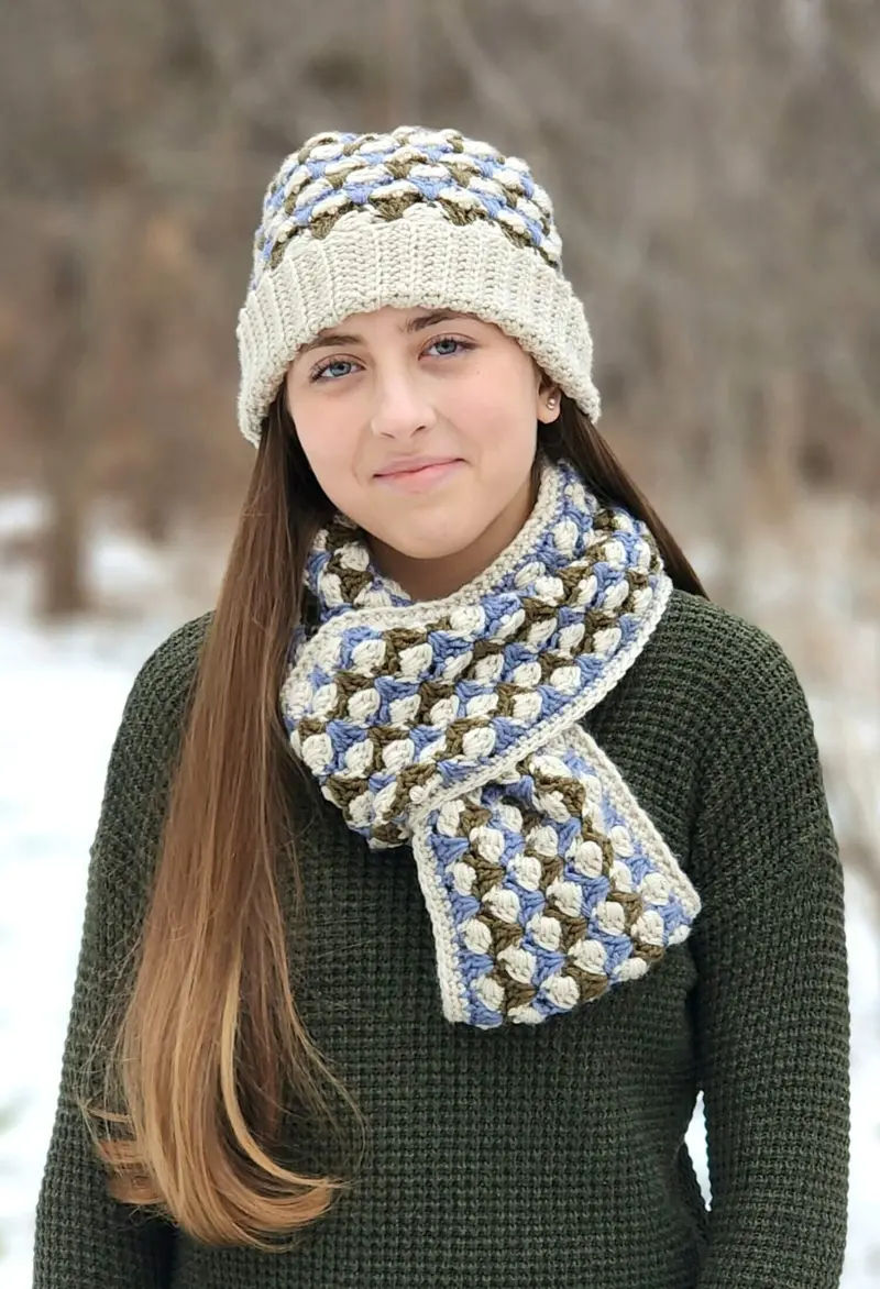 Crochet Kit - Timber Hill Beanie & Infinity Scarf 2
