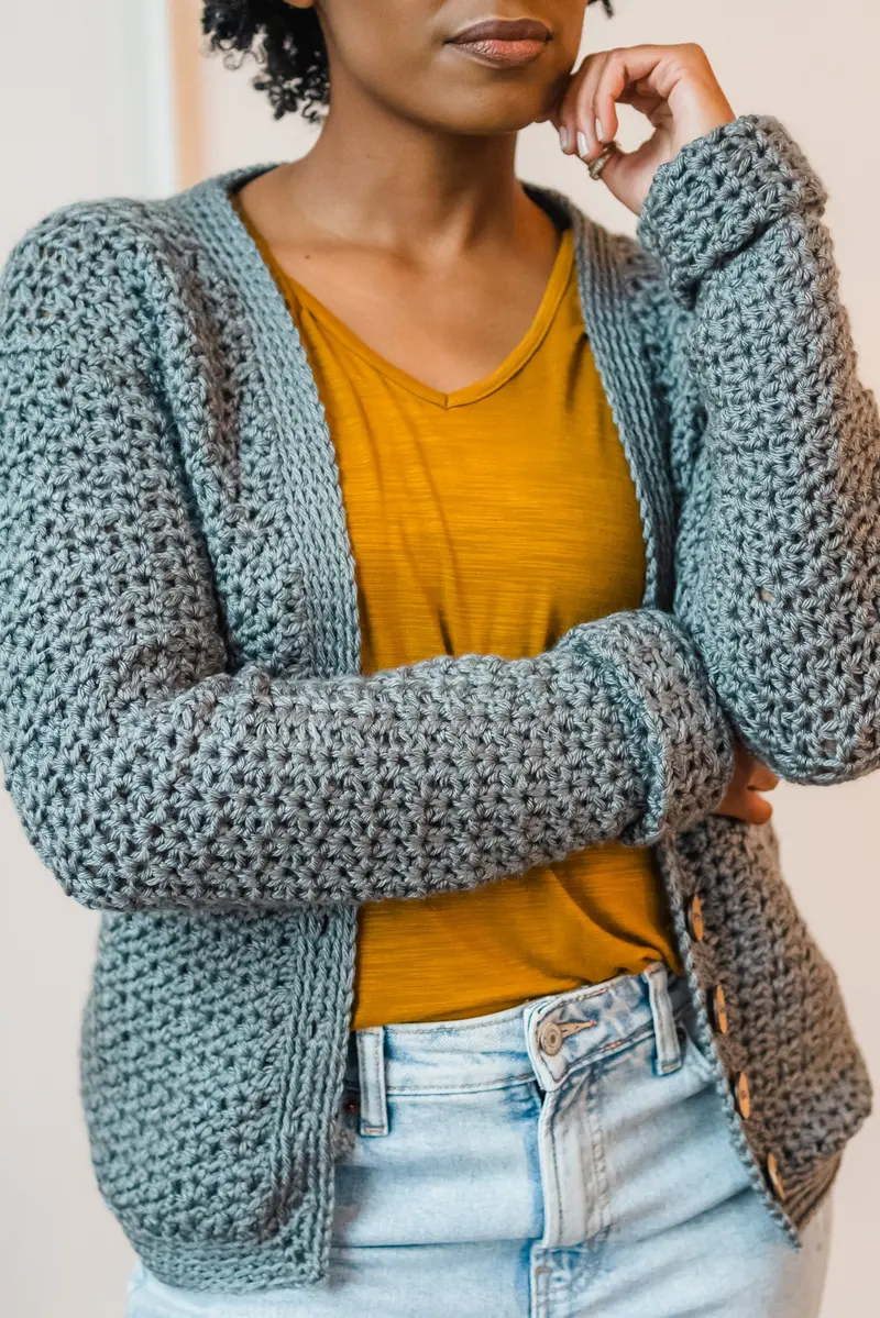 Crochet Kit - Toni Cuffed Cardi 2