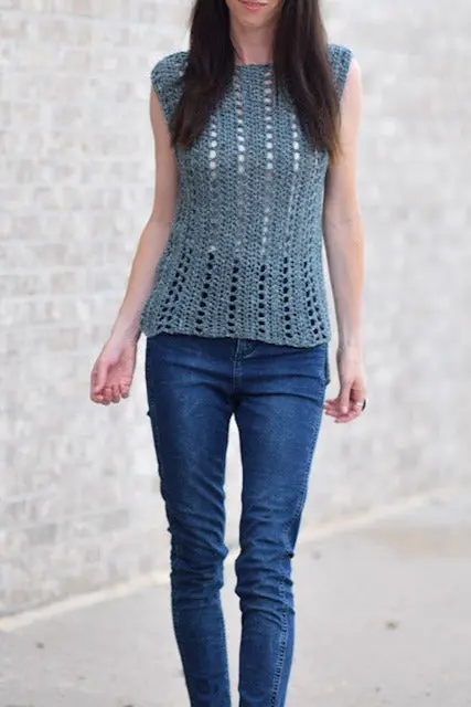 Crochet Kit - Vintage “Jeans” Summer Top 1