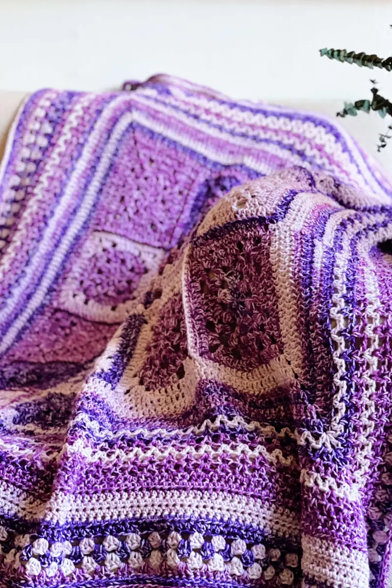 Crochet Kit - Violet Lily Afghan 1