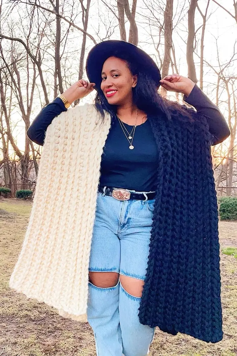 Crochet Kit - Weighted Crochet Poncho 1