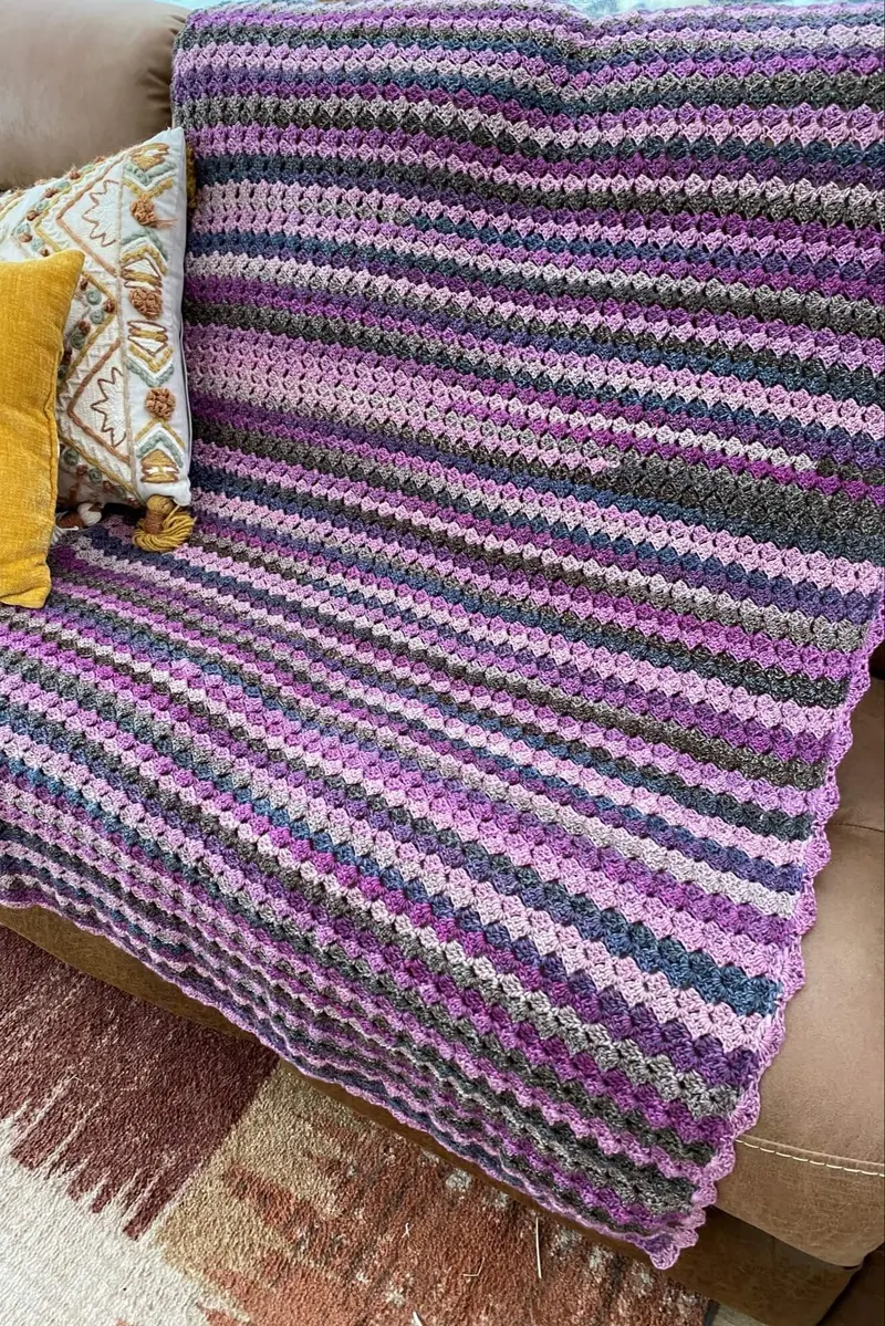 Crochet Kit - Wild Violets Afghan 1