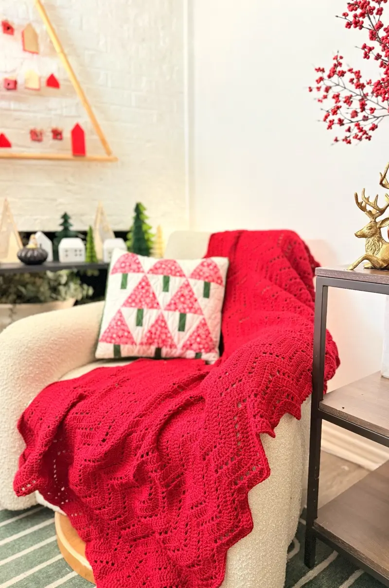 Crochet Kit - Winter Ripple Throw 1