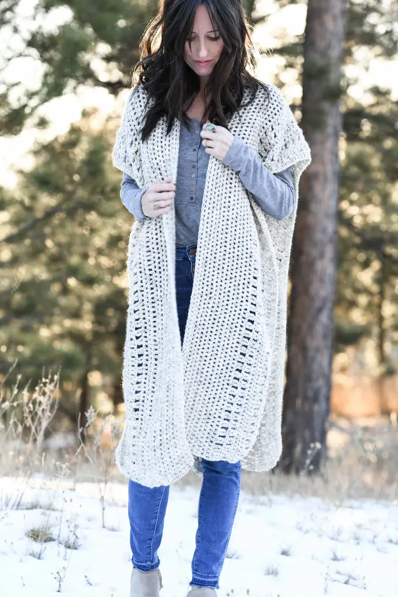 Crochet Kit - Winterfest Ruana 1