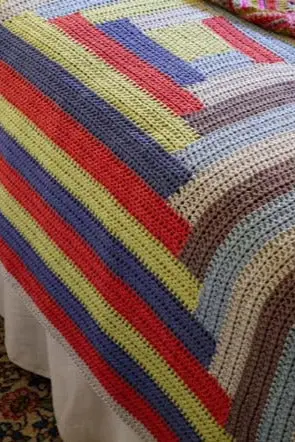 Crochet Log Cabin Afghan (Crochet) - Version 2 1