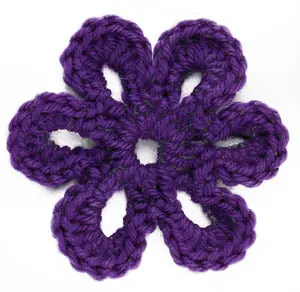 Crochet Motif Vi Six Petal Flower Motif Pattern (Crochet) 1