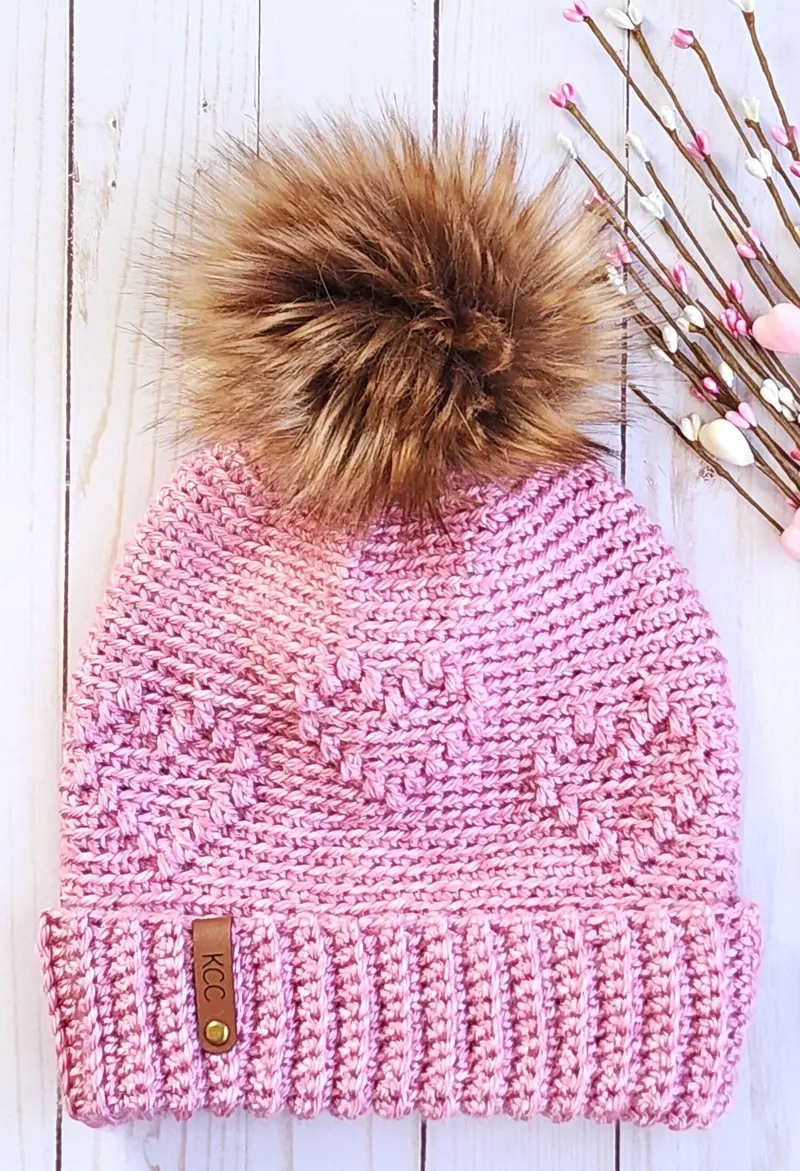 Dancing Hearts Beanie (Crochet) 1