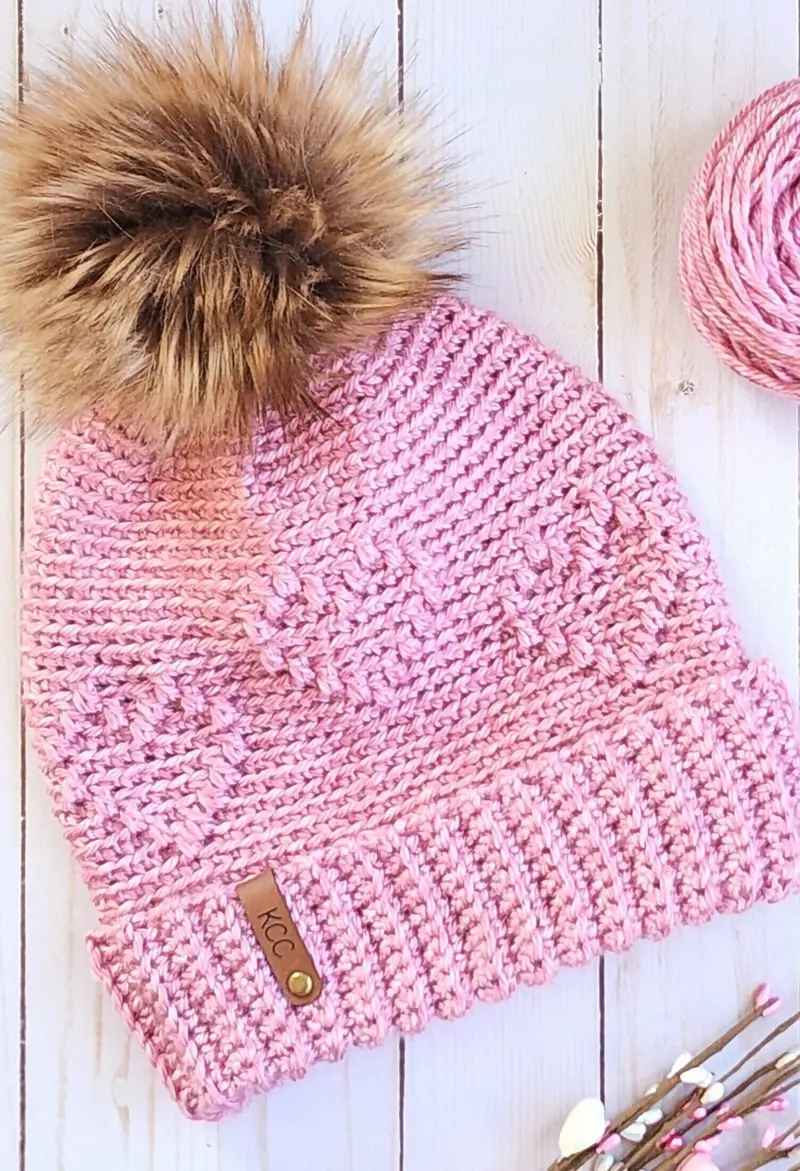 Dancing Hearts Beanie (Crochet) 2