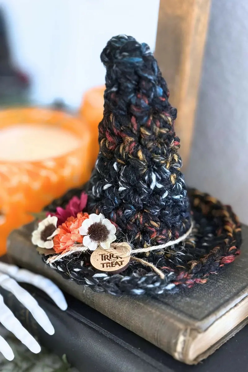 Decorative Halloween Witch Hats - Set Of 3 (Crochet) 1