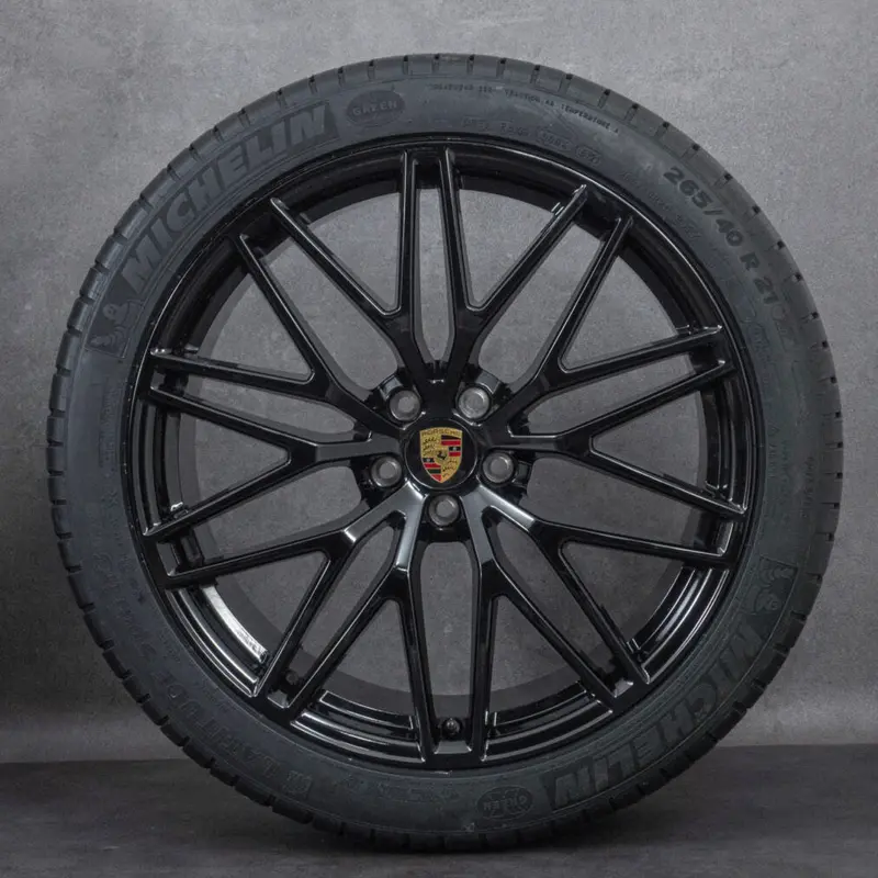 (Demo Car Wheels) 21” Porsche Macan Iii Rs Spyder Design Oe Complete Wheels Set 1