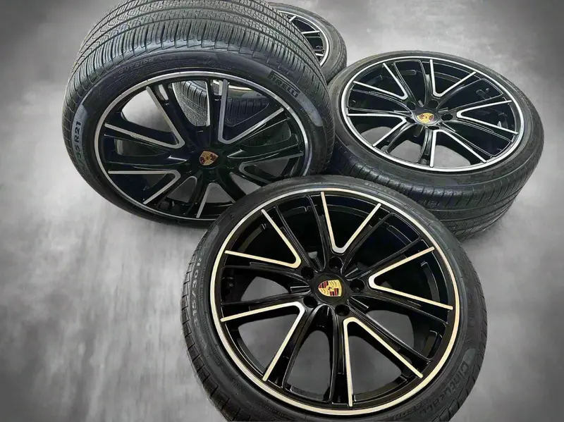 (Demo Car Wheels) 21” Porsche Panamera Exclusive Design Oe Complete Wheels Set 2