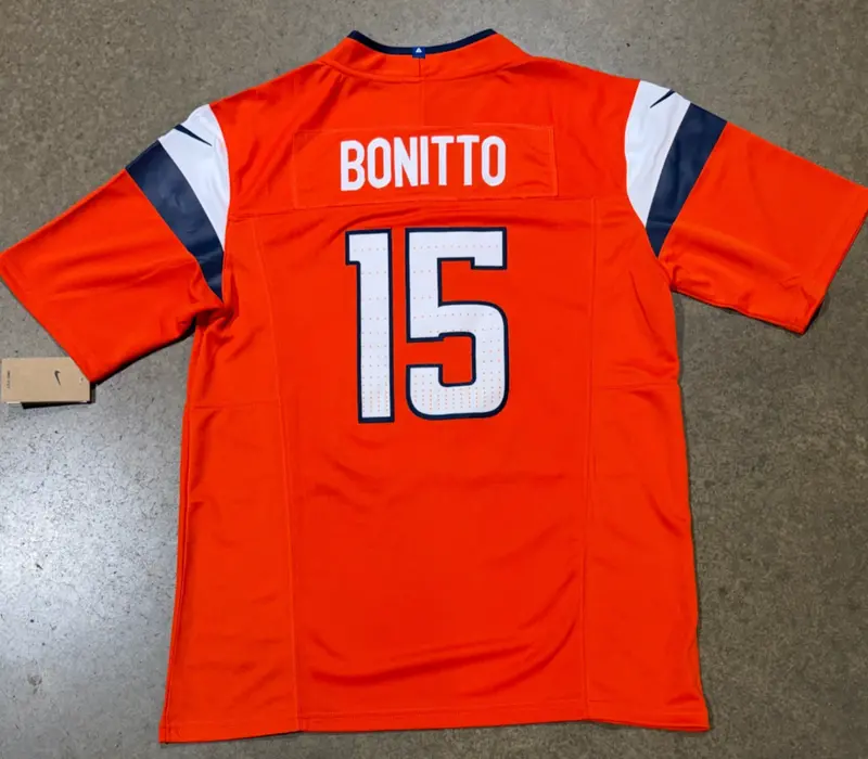 Denver Broncos Nik Bonitto Jersey  # 15 Orange Replica 1