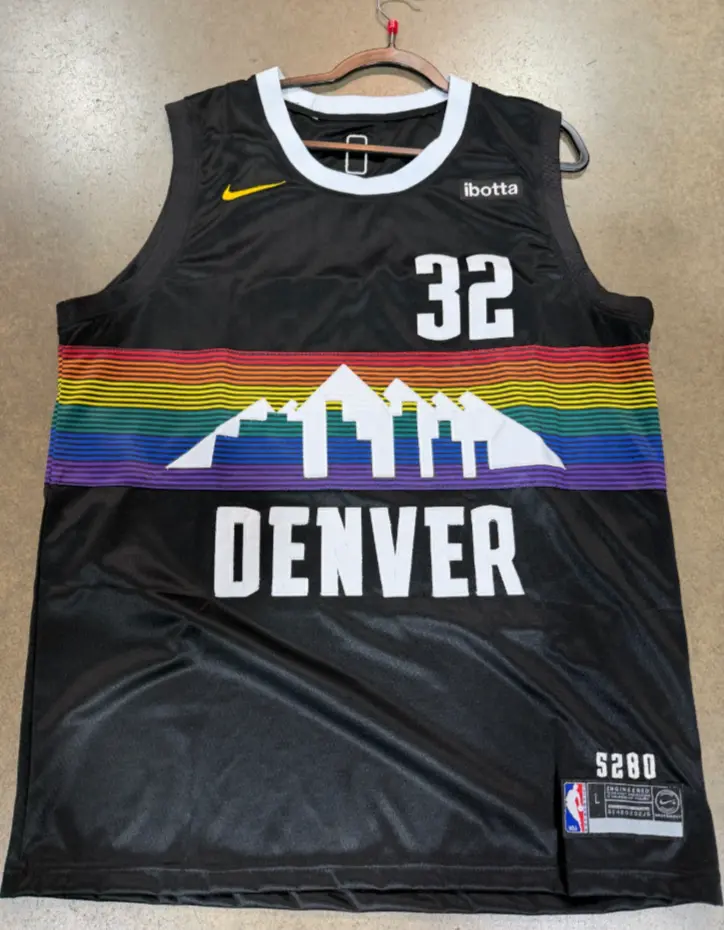 Denver Nuggets Aaron Gordon 32 City Edition Black Rainbow Replica 2