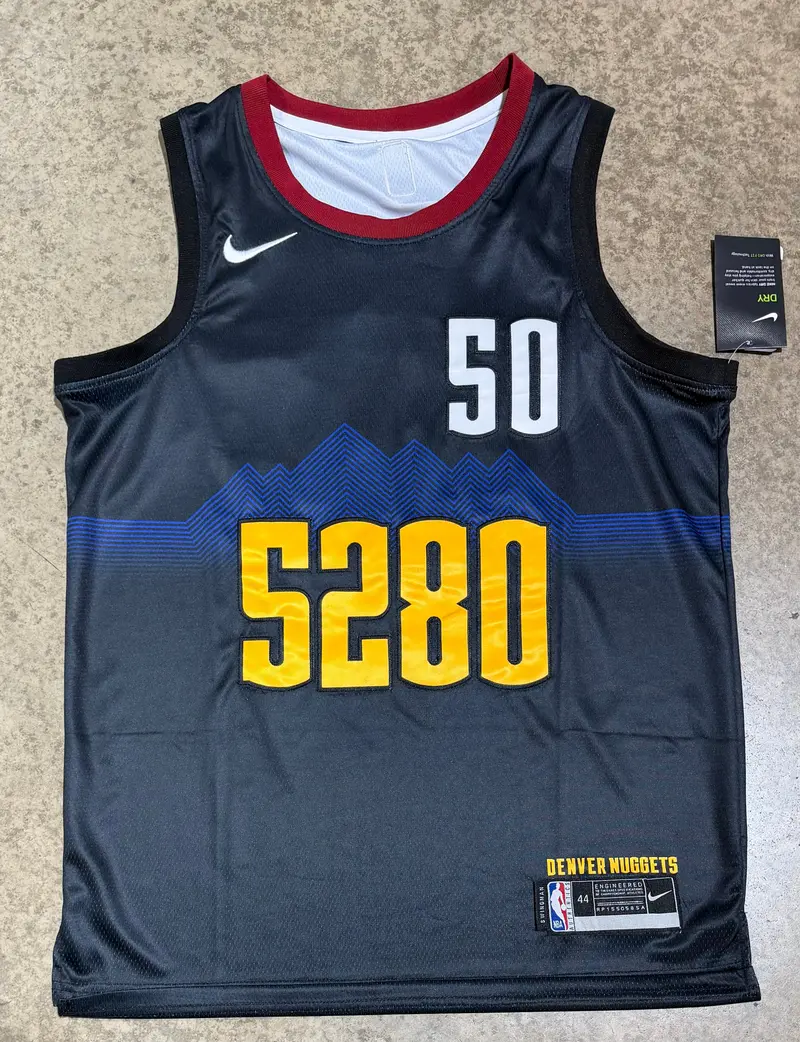 Denver Nuggets Aaron Gordon 50 Navy 5280 Jersey Replica 2