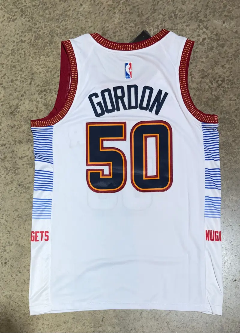 Denver Nuggets Aaron Gordon 50 White Jersey Replica 1
