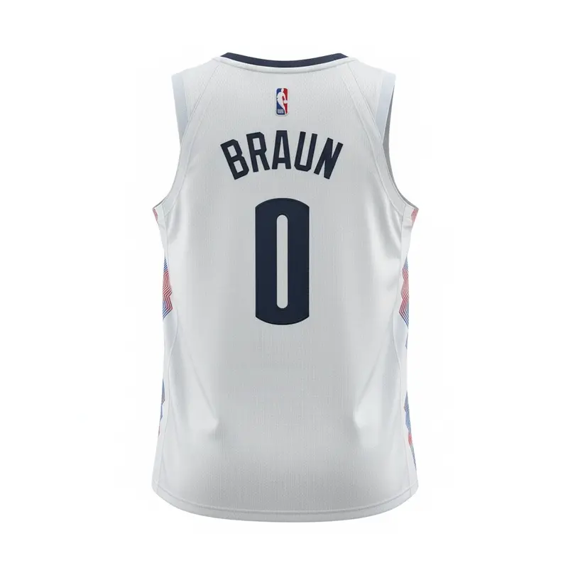 Denver Nuggets Christian Braun 0 City Edition White Rainbow Replica 1