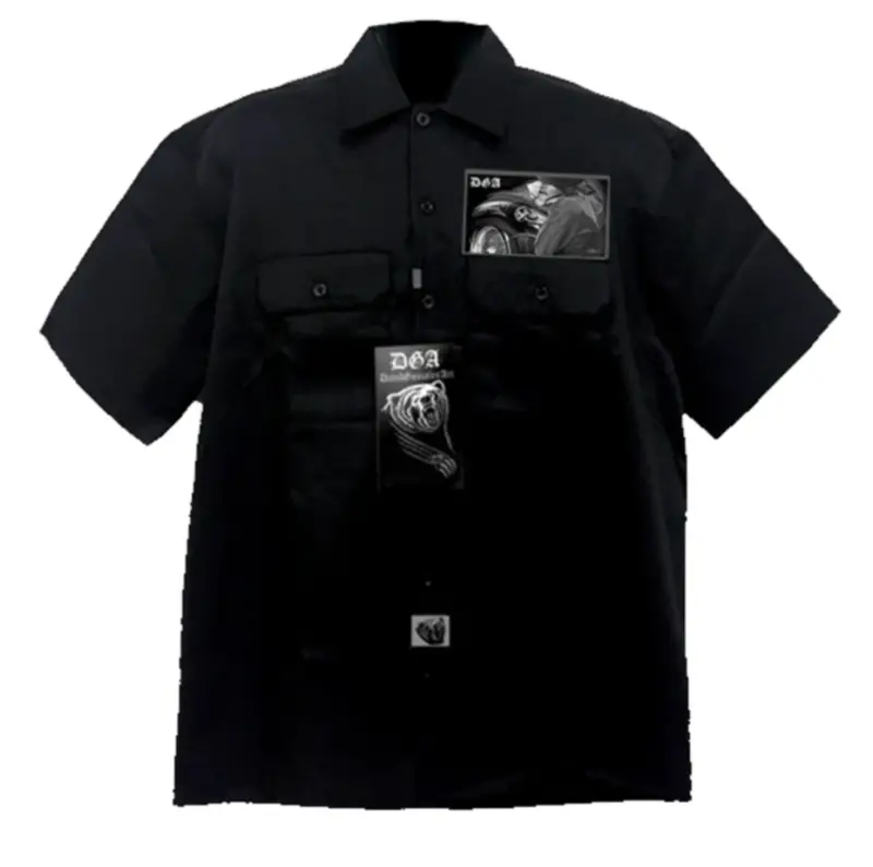 Dga Work Shirt Reflections Black Button Up Lowrider Art David Gonzales 2