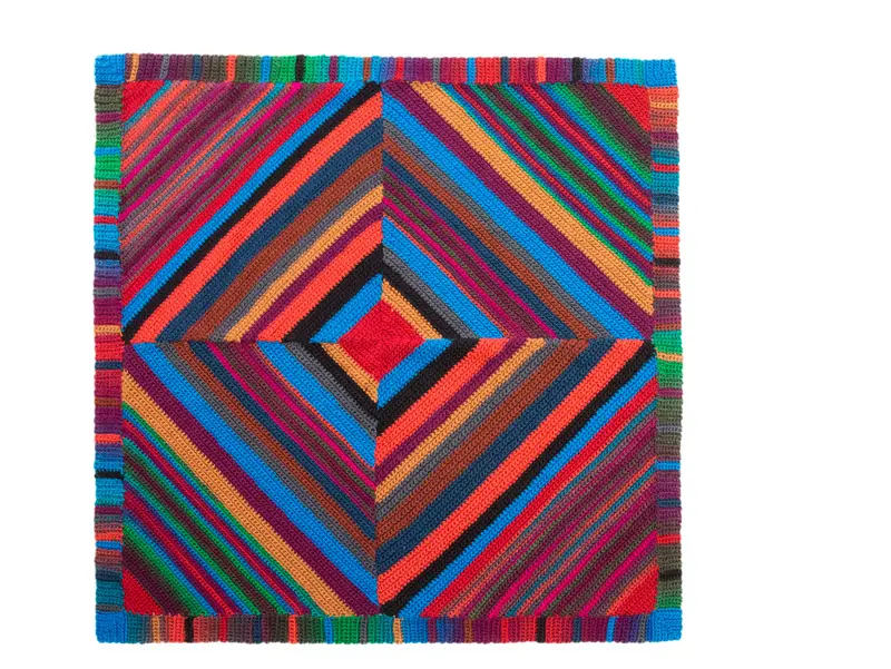 Diagonal Blocks Afghan (Crochet) 1