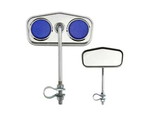 Diamond Mirror Chrome Blue Reflectors. 1