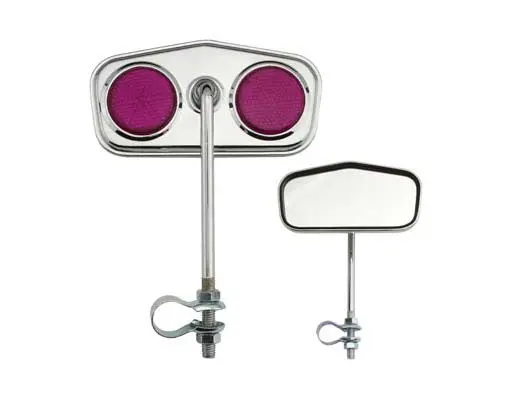 Diamond Mirror Chrome Purple Reflectors. 1