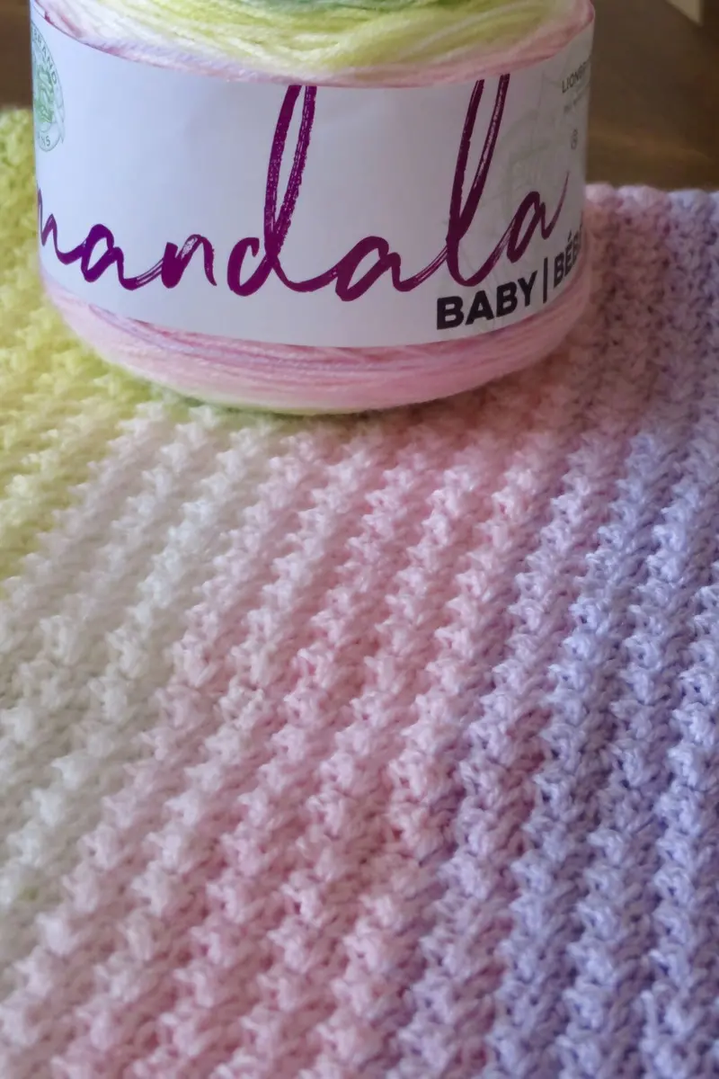 Double Rainbow Mandala Baby Blanket (Crochet) 1