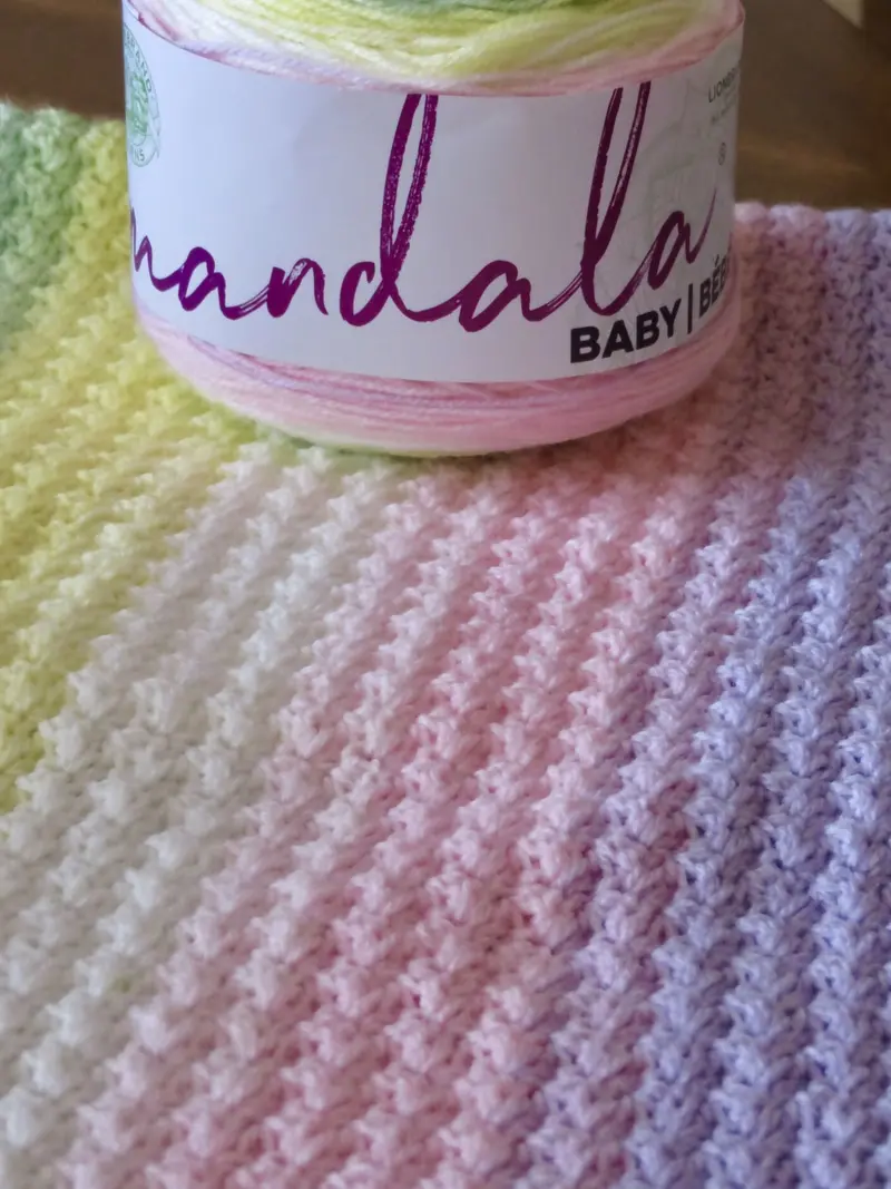 Double Rainbow Mandala Baby Blanket (Crochet) 2