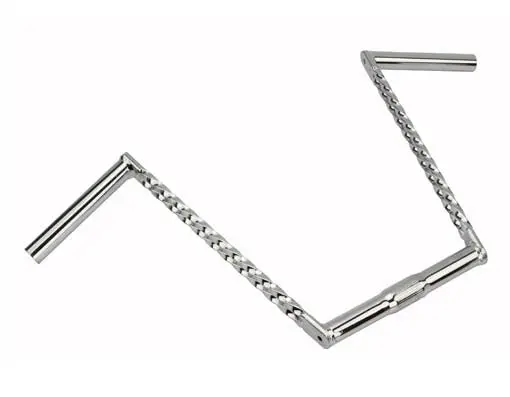Double Twisted Handlebar 12" 25.4Mm Chrome. 1