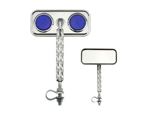Double Twisted Mirror Chrome Blue Reflectors. 1