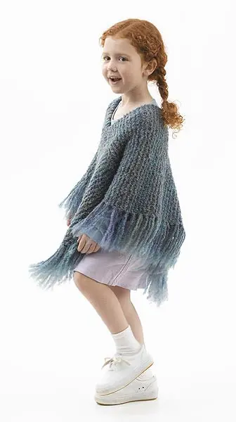 Downtown Tot Poncho Pattern (Knit) 1