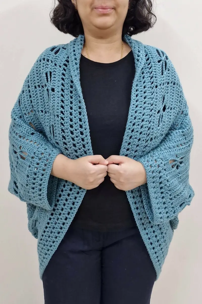 Dragonfly Garden Shrug (Crochet) 2