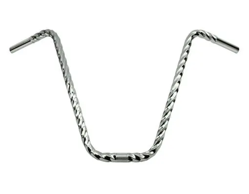 Dyno Square Twisted Handlebar 16" 25.4Mm Chrome. 1