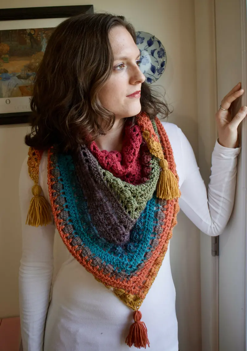 Easy Bobble Scarf Or Shawl (Crochet) 1