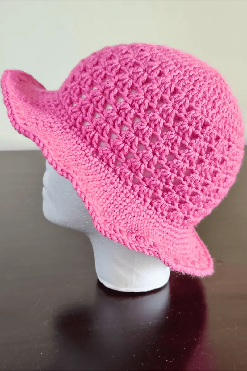 Easy Lace Bucket Hat (Crochet) 2
