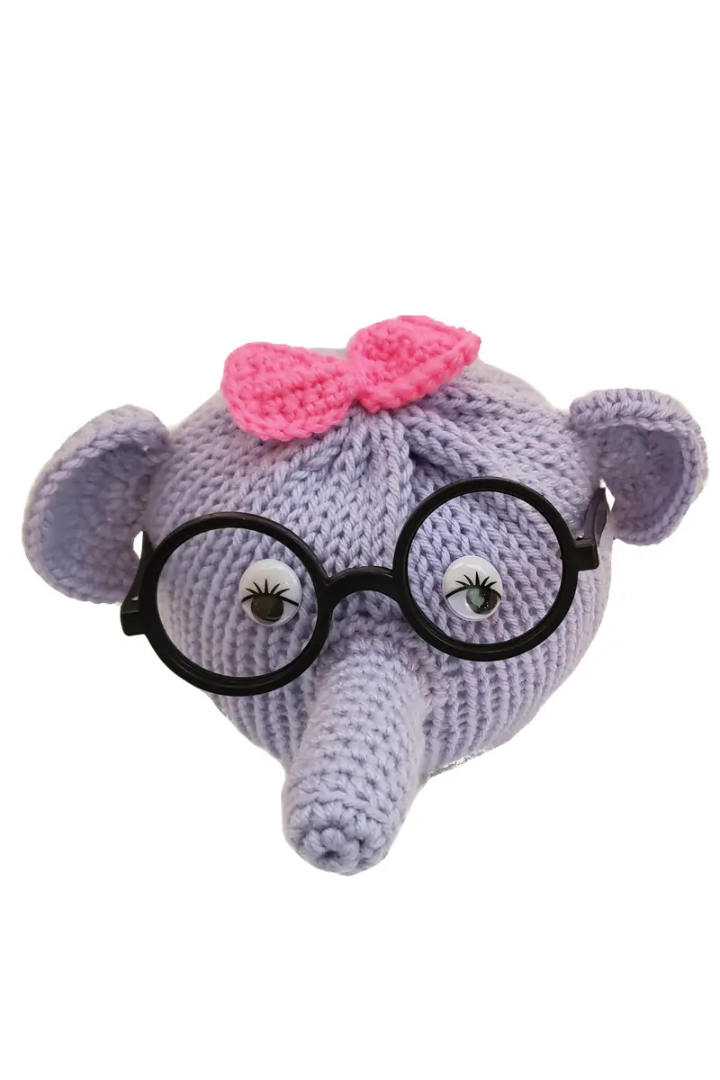 Elephant Eyeglass Holder (Machine Knit) 1