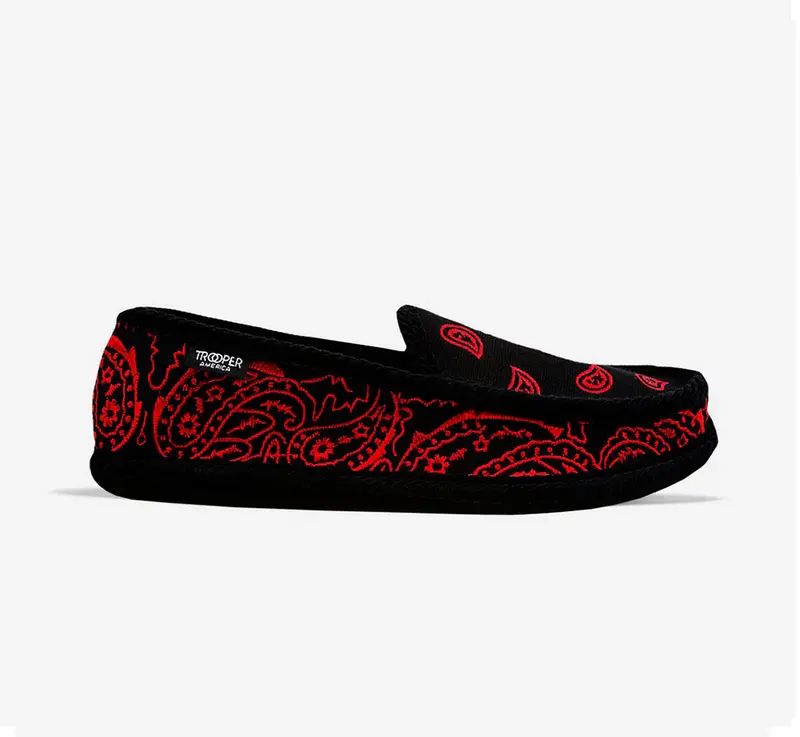 Embroidered Paisley Bandana Shoe 1