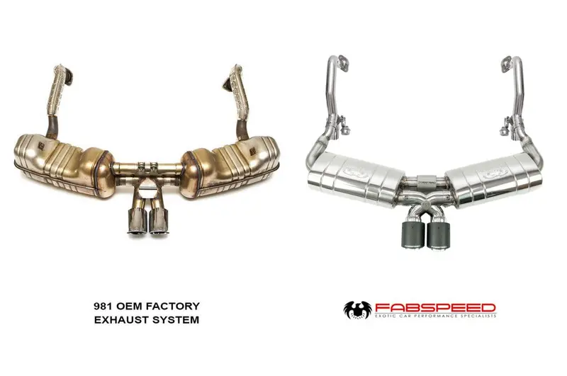 Fabspeed Porsche 981 Boxster/Cayman Tracktec Valved Bypass Exhaust System 5