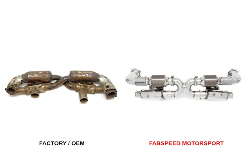 Fabspeed Porsche 993 Turbo Modular Sport Catalytic Converter X-Pipe (1995-1998) 2