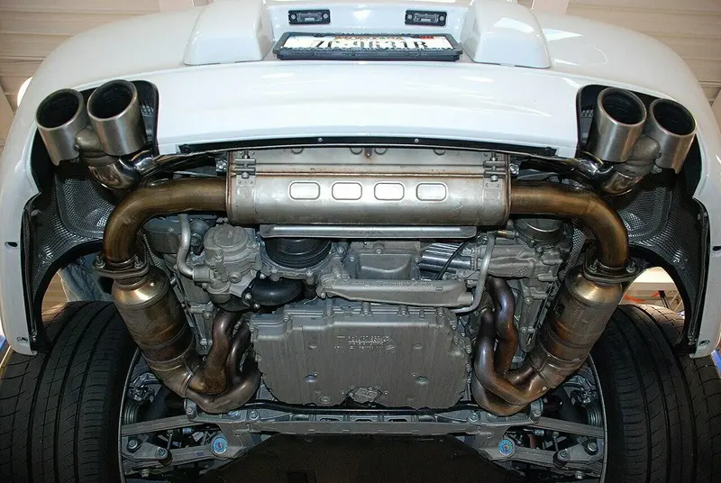 Fabspeed Porsche 997.2 Carrera Side Muffler Bypass Pipes (2009-2012) 3