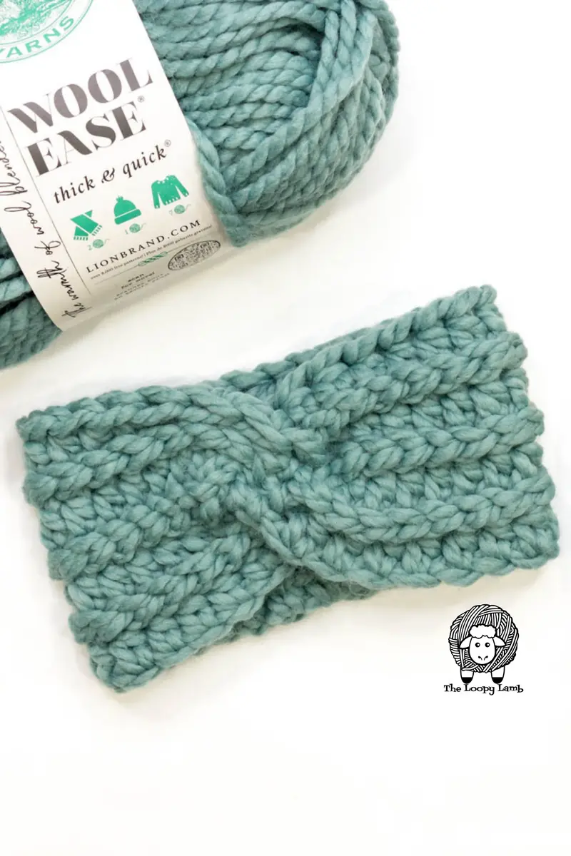 Faux Knit Twist Crochet Headband (Crochet) 1