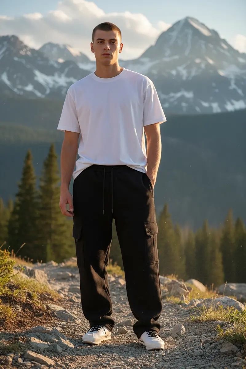 Fb County Mens And Womens Heavyweight Baggy Cargo Sweatpants Unisex S-3Xl 1
