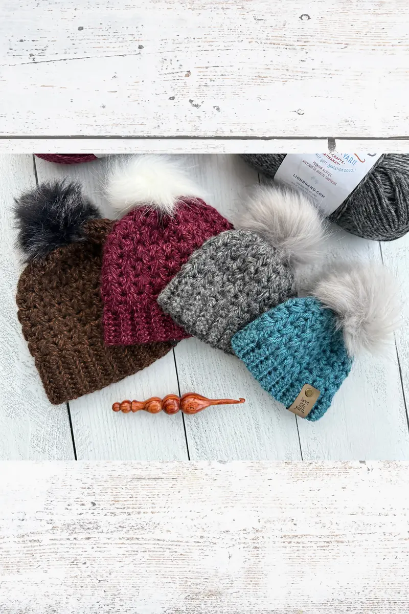 Feather Stitch Beanie (Crochet) 1