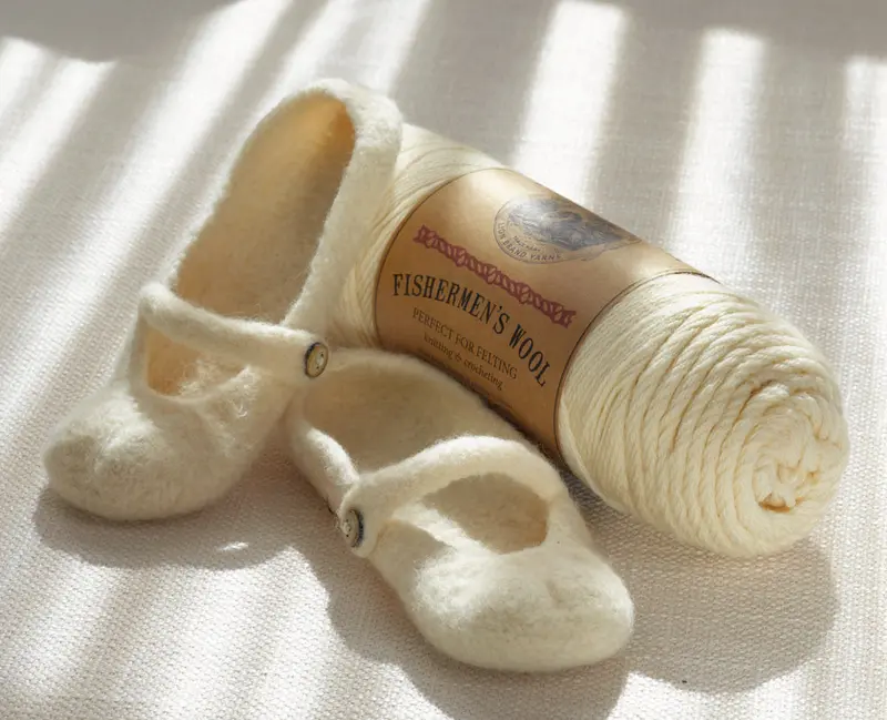 Felted Mary Jane Scuffs (Knit) 1