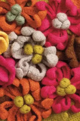 Felted Petaled Flower (Crochet) 1