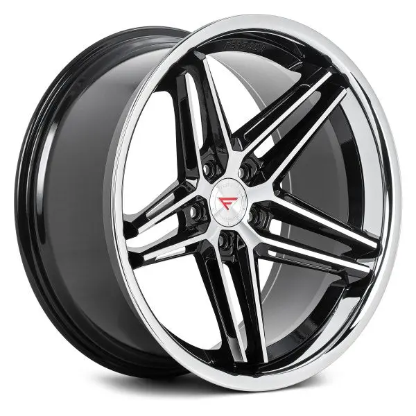 Ferrada Cm1 Machine Black W/Chrome Lip 1
