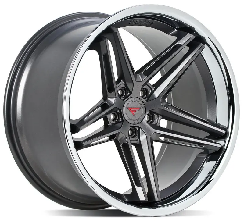 Ferrada Cm1 Matte Graphite W/ Chrome Lip 1