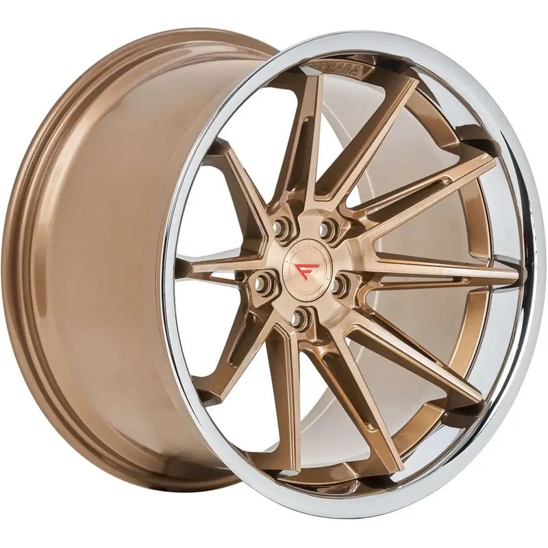 Ferrada Cm2 Brushed Cobre W/ Polish Chrome Lip 1