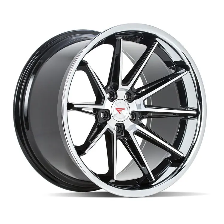 Ferrada Cm2 Machine Black W/Chrome Lip 1