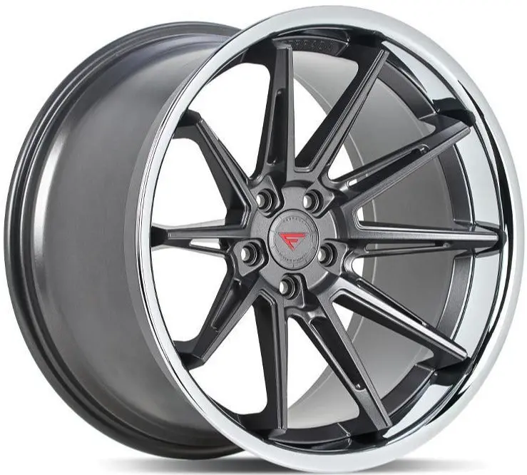Ferrada Cm2 Matte Graphite W/ Chrome Lip 1