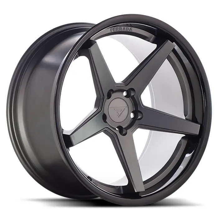 Ferrada Fr3 Matte Black W/ Gloss Black Lip 1