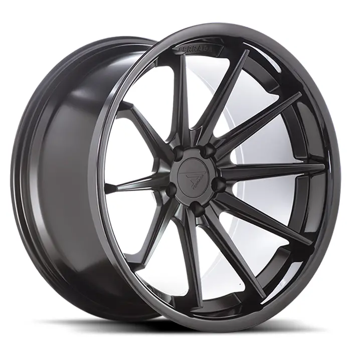 Ferrada Fr4 Matte Black W/ Gloss Black Lip 1